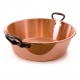 MAUVIEL 4413 - M'passion Collection - Not hammered Copper Jam Pan with cast iron handles
