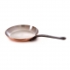 MAUVIEL 6504 - M'héritage Collection - Round Copper Frying Pan stainless steel inside cast iron handle Professional line 2,5 mm