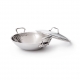 MAUVIEL 5225 - Collection M'cook - Chinese pan "Wok" stainless steel with cast stainless steel handle and glass lid
