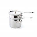 MAUVIEL 5204 - M'cook Collection - Stainless steel Bain Marie, Water Bath stainless steel with cast stainless steel handles