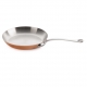 MAUVIEL 6113 - M'héritage Collection - Round Copper Frying Pan stainless steel inside with cast stainless steel handle