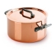 MAUVIEL 6431 - M'héritage Collection - Copper Stewpan stainless steel inside with cast iron handles 