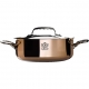 De BUYER 6241 - Prima Matera Induction Collection - Copper Sautepan stainless steel inside with lid