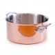 MAUVIEL 6131 - M'héritage Collection - Copper & stainless steel Stewpan with copper lid, cast stainless steel handles