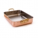 MAUVIEL 6536 - M'héritage Collection - Copper & Stainless Steel Rectangular Roasting Pan, bronze handles