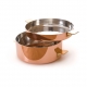 MAUVIEL 2147 - M'tradition Collection - Copper tin inside saucepan called "Pomme Anna", brass handle 