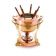 MAUVIEL 2719 - M'tradition Collection - Copper & Tin inside Fondue Pot, bronze handle